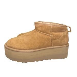 Size 9 UGG Chestnut Classic Ultra Mini Platform Boots